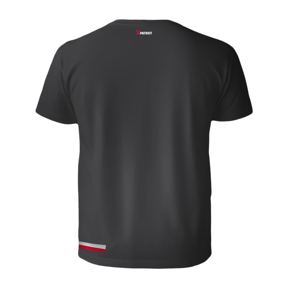 Oryginalna Koszulka Patriotyczna xPatriot z Biało-Czerwoną Flagą – Czarna - obrazek 4