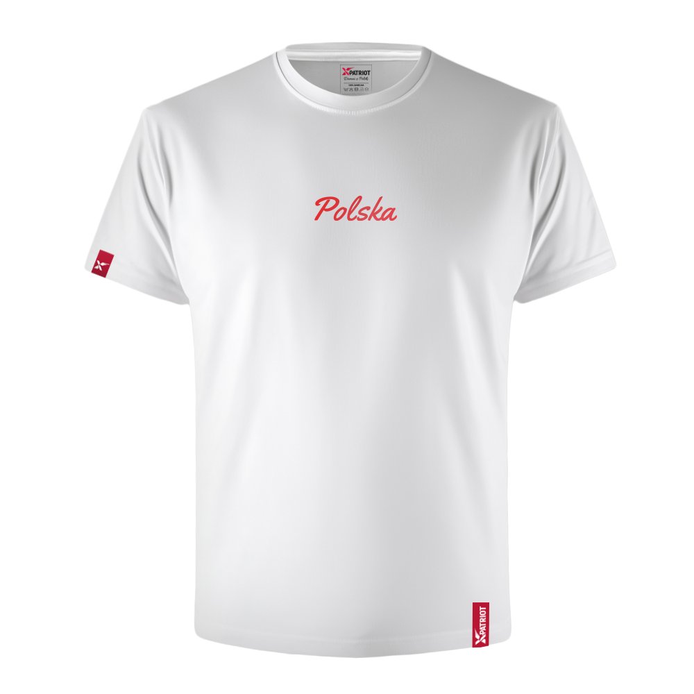 Oryginalna Koszulka z Nadrukiem xPatriot Napis Czerwony POLSKA