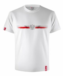 Oryginalna Koszulka z Nadrukiem xPatriot Orzełek Biała z Flagą