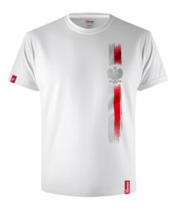 Oryginalna Koszulka z Nadrukiem xPatriot Orzełek z Flagą – Biała