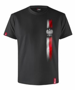 Oryginalna Koszulka z Nadrukiem xPatriot Orzełek z Flagą – Czarna