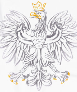 Dziecięca Biała Koszulka Patriotyczna xPatriot – Orzeł Biały z Koroną