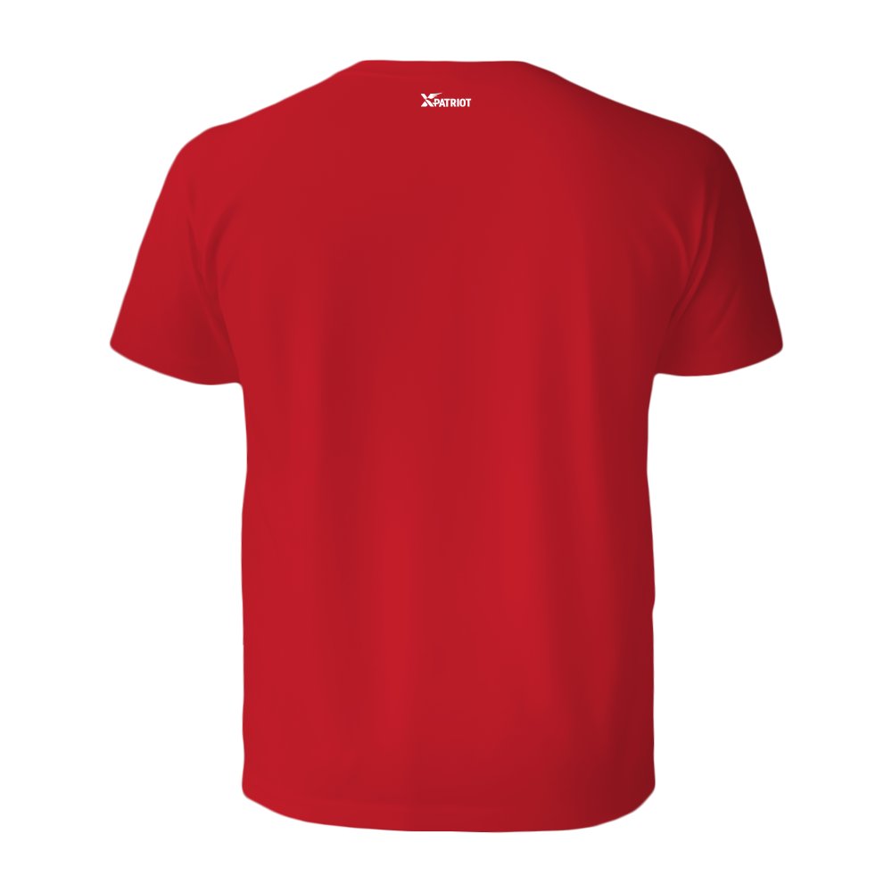 Czerwona męska koszulka tył