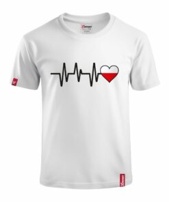 Dziecięca Biała Koszulka Patriotyczna xPatriot Linia Życia Polska