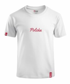 Dziecięca Biała Koszulka Patriotyczna xPatriot Napis Polska