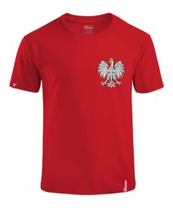 Dziecięca Czerwona Koszulka Patriotyczna xPatriot Klasyczny Orzeł w Koronie