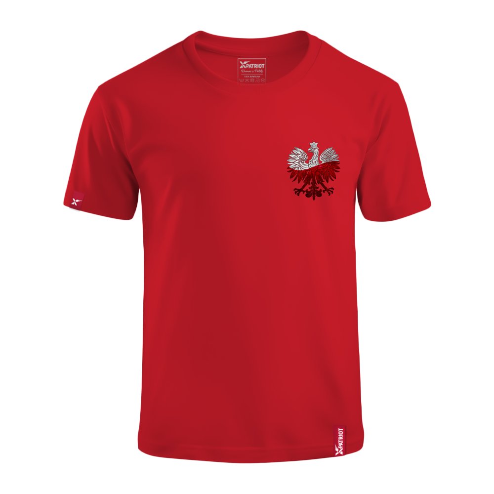 Dziecięca Czerwona Koszulka Patriotyczna xPatriot Orzeł w Barwach Flagi Polski