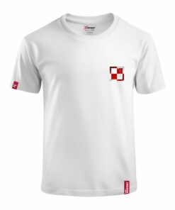 Dziecięca Patriotyczna Biała Koszulka xPatriot Szachownica Lotnicza