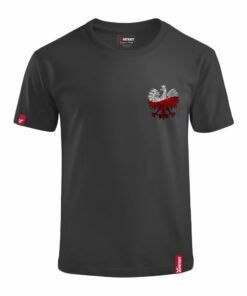 Dziecięca Patriotyczna Koszulka xPatriot Orzeł w Barwach Flagi Polski – Czarna