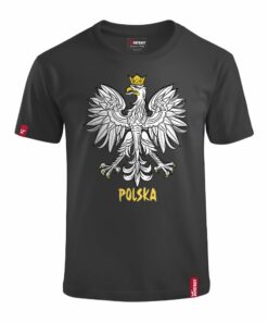 Dziecięca Patriotyczna Koszulka xPatriot – Orzeł w Koronie – Polska – Czarna