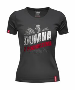 Koszulka z Nadrukiem xPatriot DUMNA Z POCHODZENIA – Czarna