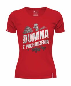 Koszulka z Nadrukiem xPatriot DUMNA Z POCHODZENIA – Czerwona