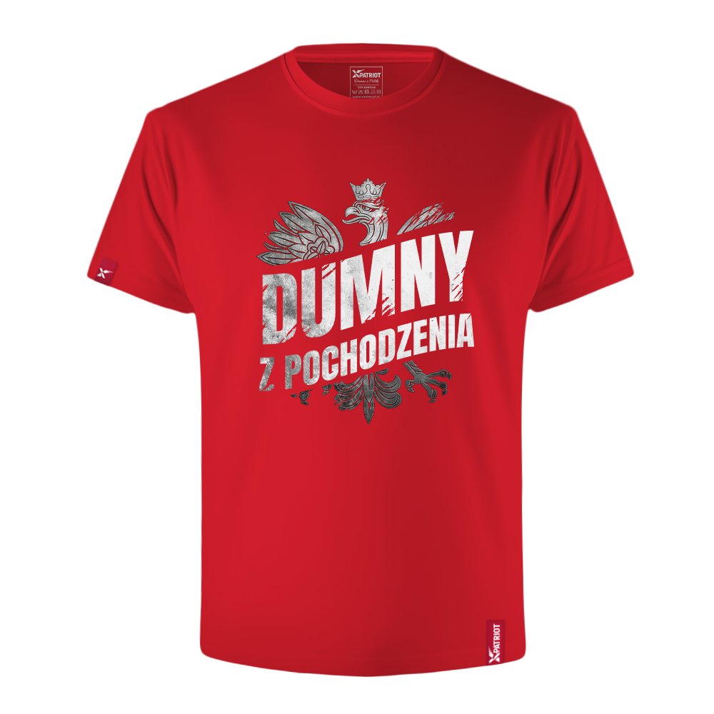 Koszulka z Nadrukiem xPatriot DUMNY Z POCHODZENIA – Czerwona