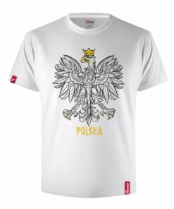 Męska Patriotyczna Biała Koszulka xPatriot Orzeł w Koronie – Polska