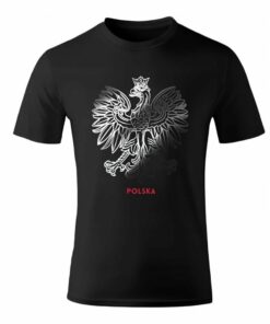 Męska Patriotyczna Czarna Koszulka xPatriot Polska z Orłem w Koronie