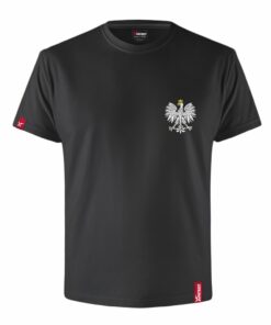 Męska Patriotyczna Koszulka xPatriot – Klasyczny Orzeł w Koronie – Czarna