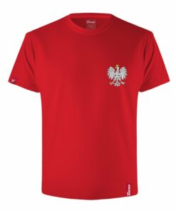 Męska Patriotyczna Koszulka xPatriot – Klasyczny Orzeł w Koronie – Czerwona