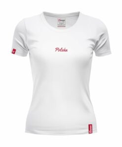 Oryginalna Biała Koszulka Patriotyczna Damska xPatriot – Napis Polska