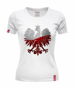 Oryginalna Biała Koszulka Patriotyczna Damska xPatriot – Orzeł Polski