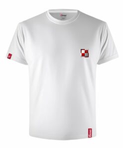 Oryginalna Biała Męska Koszulka Patriotyczna xPatriot SZACHOWNICA LOTNICZA