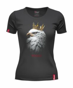 Oryginalna Czarna Damska Koszulka Patriotyczna xPatriot – Orzeł w Koronie