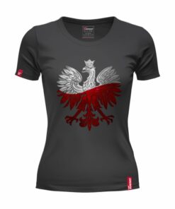 Oryginalna Czarna Koszulka Patriotyczna Damska xPatriot – Orzeł Polski