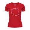 Oryginalna Czerwona Koszulka Patriotyczna Damska xPatriot – Kontur Polski