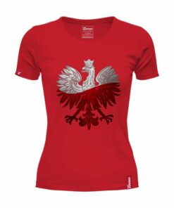 Oryginalna Czerwona Koszulka Patriotyczna Damska xPatriot – Orzeł Polski