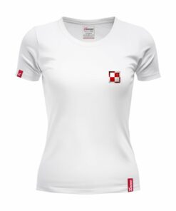 Oryginalna Damska Biała Koszulka Patriotyczna xPatriot SZACHOWNICA LOTNICZA