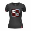 Oryginalna Damska Czarna Koszulka Patriotyczna xPatriot SZACHOWNICA LOTNICZA z samolotem
