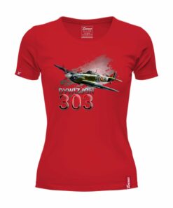 Oryginalna Damska Czerwona Koszulka Patriotyczna xPatriot Dywizjon 303