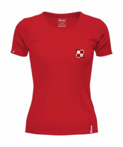 Oryginalna Damska Czerwona Koszulka Patriotyczna xPatriot SZACHOWNICA LOTNICZA