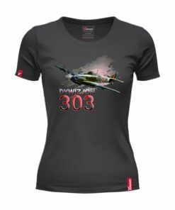 Oryginalna Koszulka Patriotyczna Damska xPatriot Dywizjon 303 – Czarna