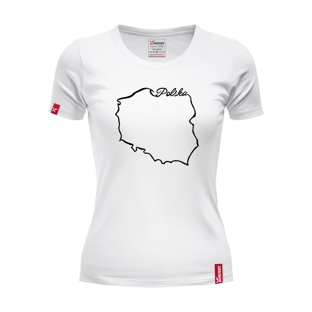 Oryginalna Koszulka Patriotyczna Damska xPatriot – Kontur Polski