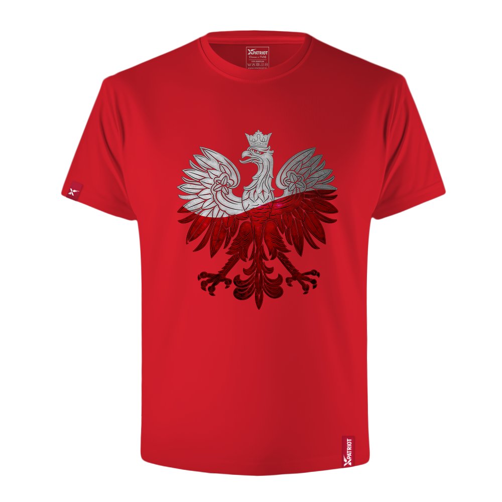 Oryginalna Koszulka z Nadrukiem xPatriot Orzeł Polski – Czerwona