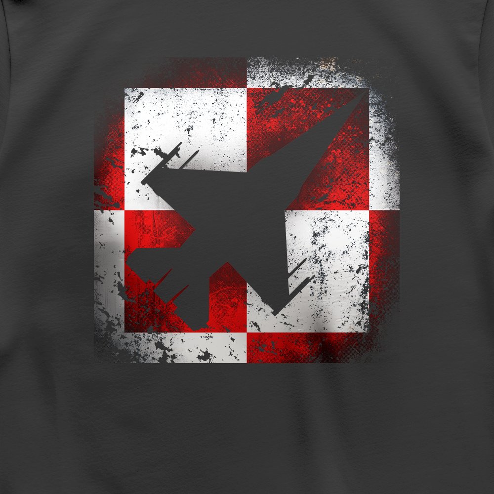 Szachownica Lotnicza z Myśliwcem – Czarna