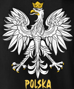 Męska czarna Patriotyczna Koszulka xPatriot – Polska Orzeł