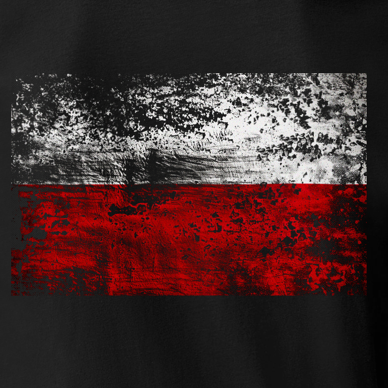 zbliżenie wzór flaga polska kolor czarny