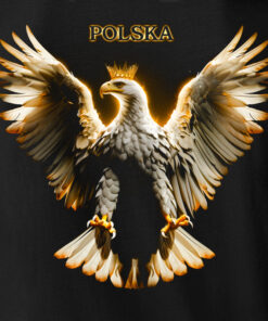 Męska czarna Patriotyczna Koszulka xPatriot – Polska Orzeł