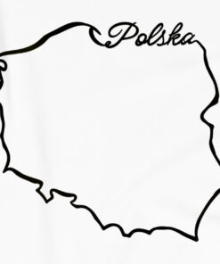 zbliżenie wzór kontur polska kolor biała