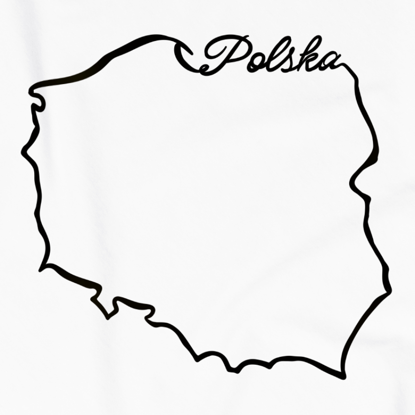 zbliżenie wzór kontur polska kolor biała