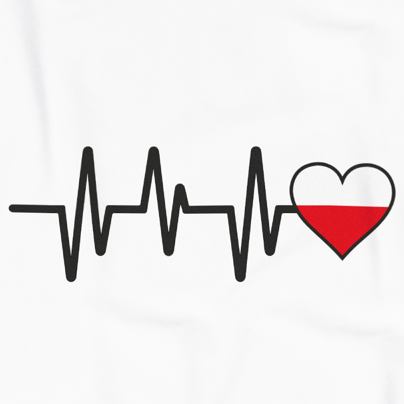 zbliżenie wzór bicie serca kolor biała