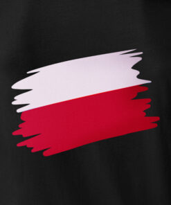 Alternative view of Oryginalna Czarna Koszulka Patriotyczna Męska xPatriot – Flaga Polski Brush
