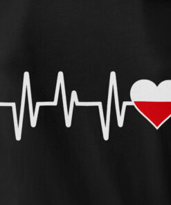 Alternative view of Oryginalna Czarna Koszulka Patriotyczna Męska xPatriot – Bicie Serca Polska