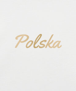 Alternative view of Koszulka Męska Patriotyczna z Nadrukiem xPatriot Napis Złoty POLSKA – biała