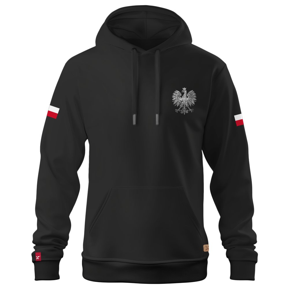 Czarna Bluza Męska Patriotyczna xPatriot – Orzeł i Flaga