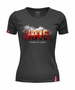 Damska Koszulka Patriotyczna xPatriot 1918 PAMIĘTAMY Czarna