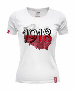 Damska Koszulka Patriotyczna xPatriot – 1918 Biała