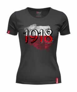 Damska Koszulka Patriotyczna xPatriot – 1918 Czarna