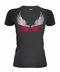 Damska Koszulka Patriotyczna xPatriot – Skrzydła Wolności – Czarna